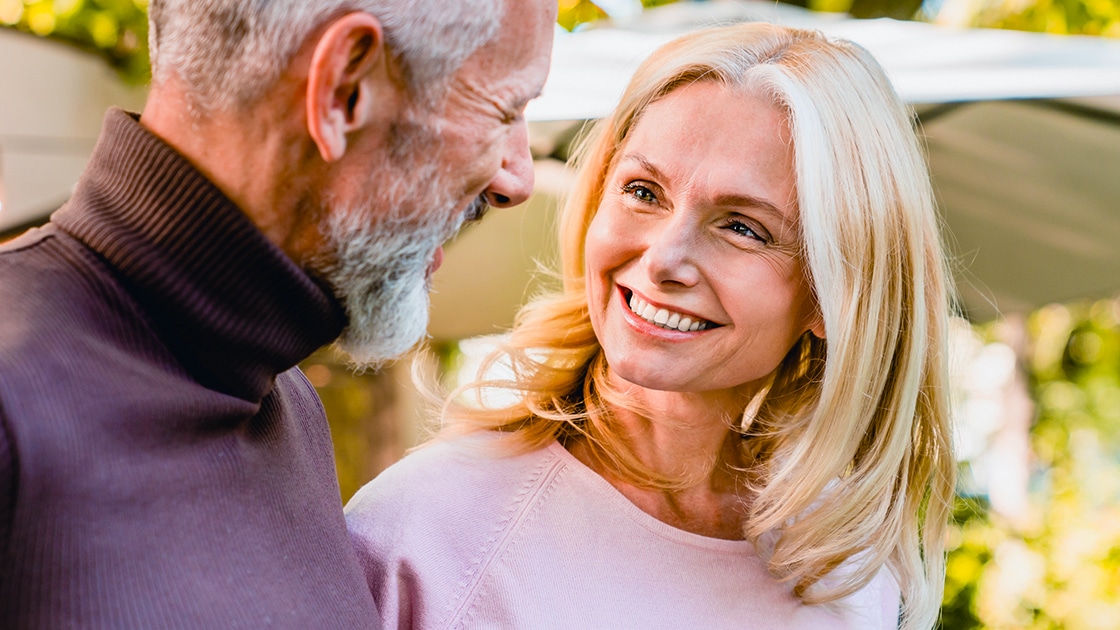 Mature Couple Walking in the Fall